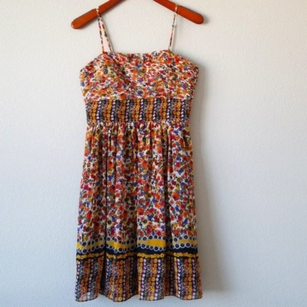 {Oleg Cassini} Floral Spaghetti Strap Dress